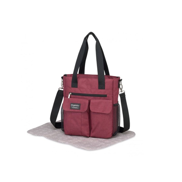 ΤΣΑΝΤΑ ΑΛΛΑΞΙΕΡΑ DENIM BORDEAUX 30X34 CM