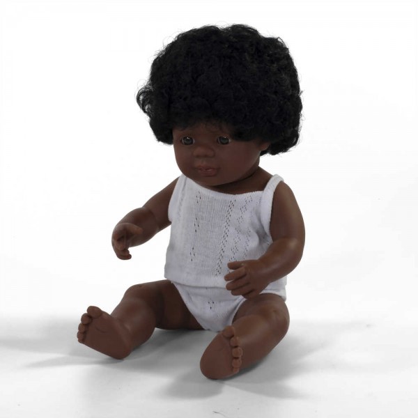 ΚΟΥΚΛΑ AFROAMERICAN GIRL 38CM ΜΕ ΕΣΩΡΟΥΧΑ