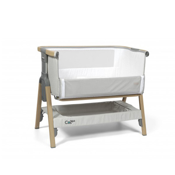 TUTTI BAMBINI COZEE BEDSIDE CRIB SILVER