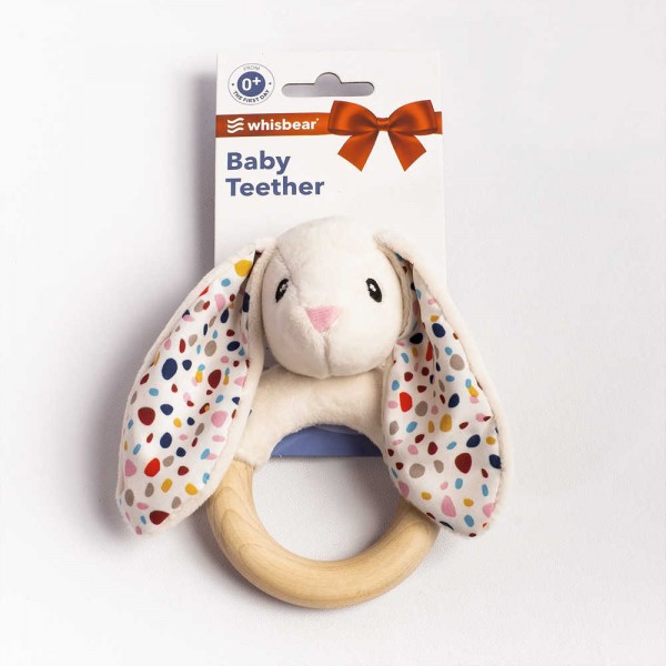 WHISBEAR ΜΑΣΗΤΙΚΟ ECO TEETHER BUNNY CREAM