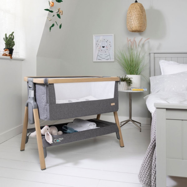 TUTTI BAMBINI COZEE BEDSIDE CRIB - CHARCOAL