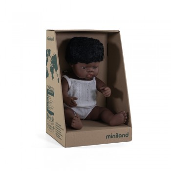 ΚΟΥΚΛΑ AFRICAN BOY 38CM ΜΕ ΕΣΩΡΟΥΧΑ