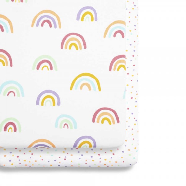 SNUZ ΣΕΤ ΣΕΝΤΟΝΙΑ 2 ΤΕΜΑΧΙΩΝ ΓΙΑ ΛΙΚΝΟ SNUZPOD 44x80 cm MULTI RAINBOW