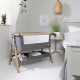 TUTTI BAMBINI COZEE BEDSIDE CRIB - CHARCOAL