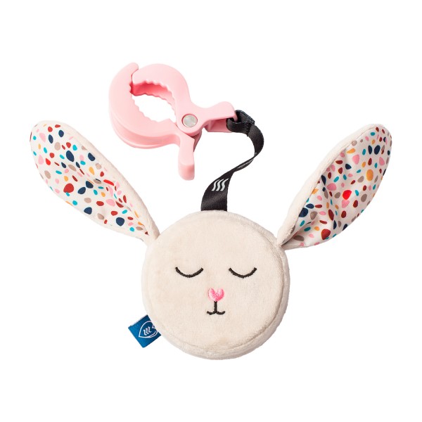 WHISBEAR HUMMING BUNNY CREAM ΜΕ ΡΟΖ ΗΧΟΥΣ ΚΑΙ ΚΛΙΠΣ